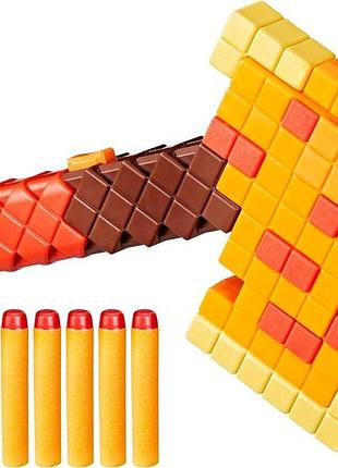 Бластер топор нерф nerf minecraft firebrand