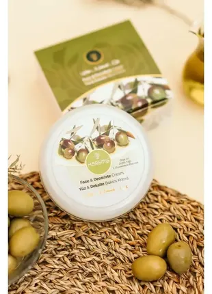 Оливковый крем для лица и зоны декольте harems 125 ml