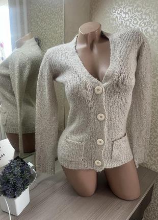 Кардиган с золотистыми пайетками xs, 146/152см