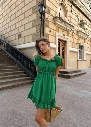 Женское легкое воздушное платье мини,короткое платье на лето, женственное летнее обдушное платье