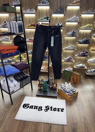 Джинси off-white black logo