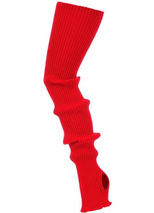 Гетры женские красные вязаные для танцев под каблук, 80 см.