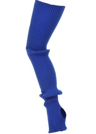 Гетры женские синие вязаные для танцев под каблук, 80 см.