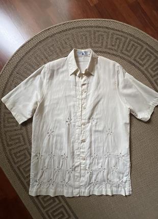 Рубашка блуза удлиненная льняная variations