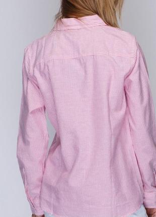 Блузка, сорочка рожева в смужку
