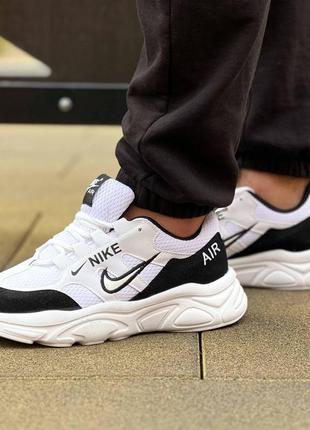 Кросівки чоловічі nike air білі з чорним. мужские кроссовки