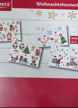 Melinera, рождественские/новогодние наклейки, размер листа 33*22,5 см