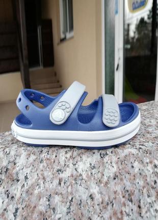 Крокс крокбенд сандалі дитячі сині з сірим toddler crocband™ cruiser sandal blue grey