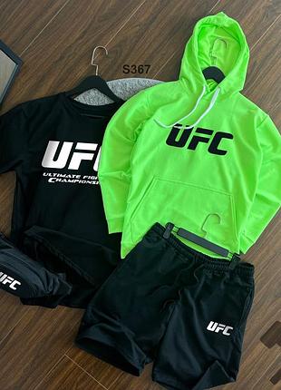 Комплект 4в1 ufc худи, футболка, шорты, бананка