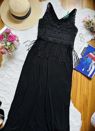 Тренд сукня максі сарафан з розрізом  оригінальний крій