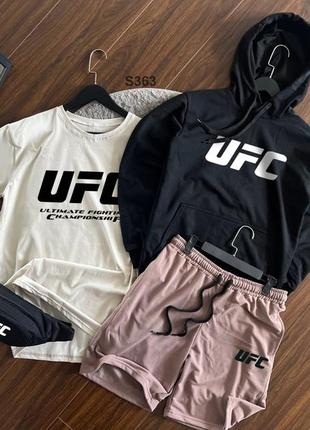 Комплект 4в1 ufc футболка, худи, шорты, бананка