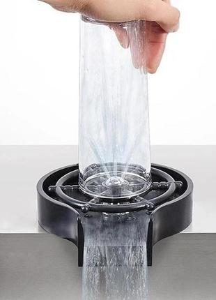 Ополіскувач для склянок чашок кухоль келихів ринзер колір чорний