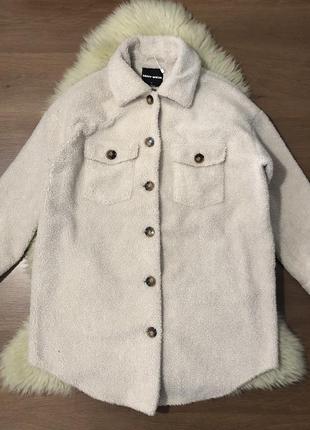 Женское пальто рубашка teddy плюшевая tally weijl