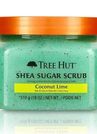 Скраб для тела tree hut shea sugar body scrub coconut lime (510 g) кокос и лайм