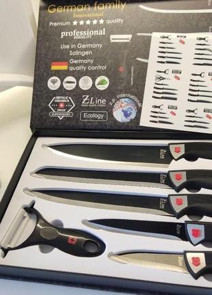 Набір кухонних ножів із 5 штук german family gf-24 tra