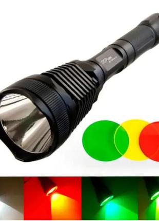 Ручные и налобные фонари, фонарики с выносной кнопкой, фонарь охота подствольный зеленый свет, подствольники