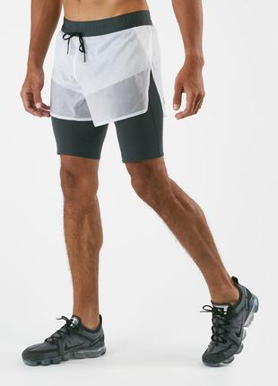 Nike tech running   мужские беговые шорты 2 в 1