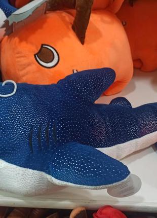 Мягкая игрушка темно синяя акула блестящая  «акула брюс» 50 см