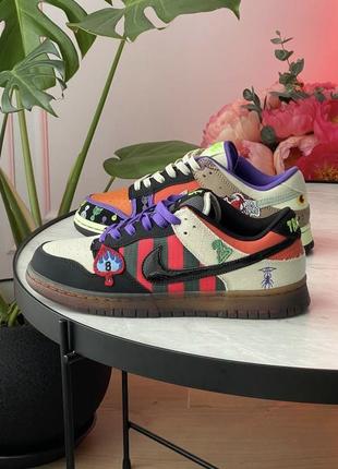 Найк сб данк лов кеди nike sb dunk low x halloween custom