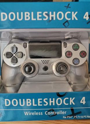 Джойстик doubleshock 4 vibration wireless для ps4 срібло