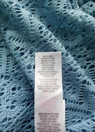 Ажурная брендовая накидка туника сарафан сизого цвета