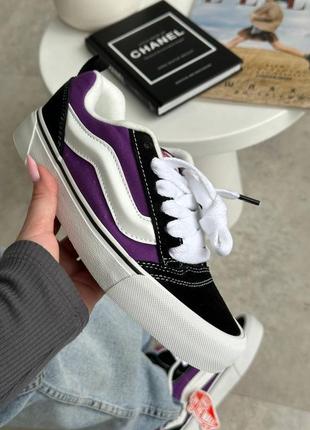 Стильні жіночі кеди vans knu skool purple black фіолетові