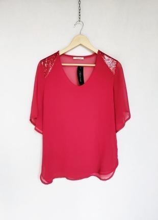 Новая женская красная блузка с пайетками amazing