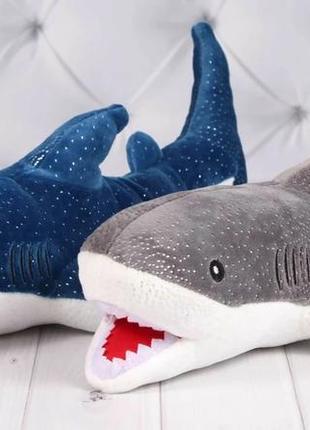 М'яка іграшка акула брюс 01/3, 35 см, іграшка подушка для дітей і дорослих, трендова іграшка акула