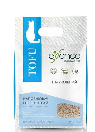 Соєвий наповнювач для котячого туалету essence tofu натуральний 6л3 фото