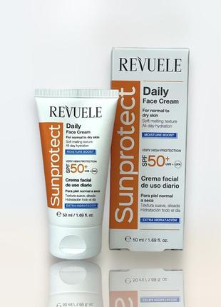 Увлажняющий солнцезащитный крем revuele sunprotect daily cream moisture boost spf 50+