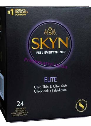 Презервативи skyn elite супертонкі безлатексні, 24 шт./пач., преміум