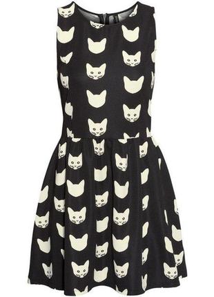 Мила сукня з принтом котики №306