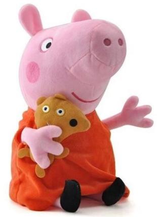 Мягкая игрушка, свинка пеппа, peppa, 18см