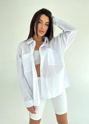 Ідеальна базова сорочка бавовна біла