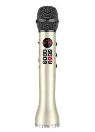 Беспроводной микрофон караоке micmagic l-598 золотой