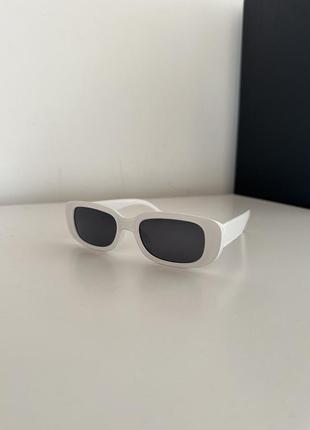 Солнцезащитные очки очки белые прямоугольные очки