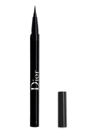 Подводка-фломастер для глаз dior diorshow on stage liner waterproof 091 - matte black (черный мат)