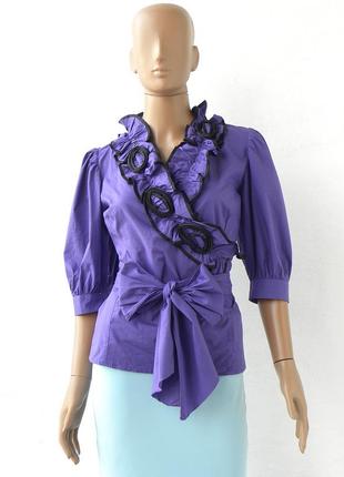 Отличная блуза с пышным воротничком 42-44 размеры (36-38 евроразмеры).