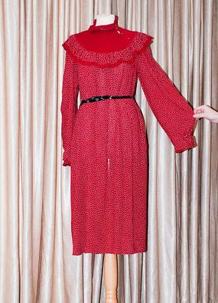 Вінтажна сукня з довгим рукавом з марсали