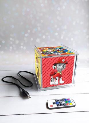 Нічник-кубик щенячий патруль з дистанційним керуванням