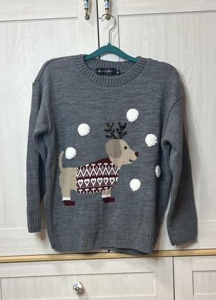 Новорічний светр з собачкою mela london