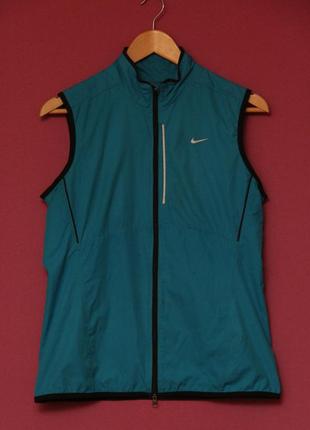 Nike metallic рр м-l жилет беговой двойной бегунок