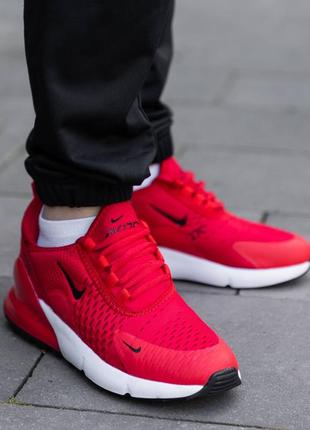 Мужские красные кроссовки nike air max 270 red white