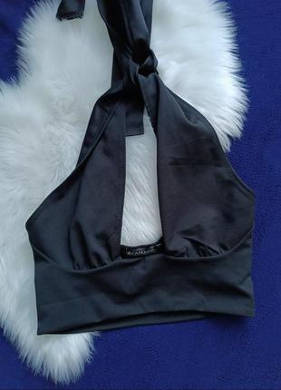 Чорний топ на зав'язці базовий класичний блуза блузка  ayanapa