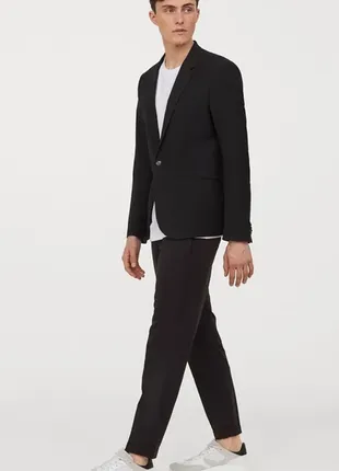 Черный пиджак super skinny fit производства германия, 44/s, новый