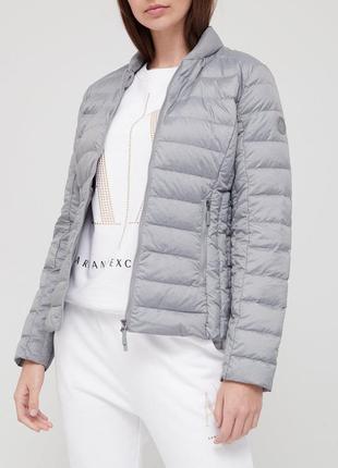 Новий.легкий пуховик брендовий armani exchange down light jacket grey оригінал size xl (m/l) 80% dow