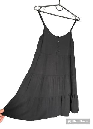 Черное сарафан платье mini