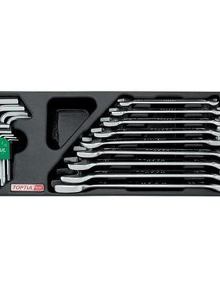 Набір ключів комбінований (в ложементі) toptul gaat1802
