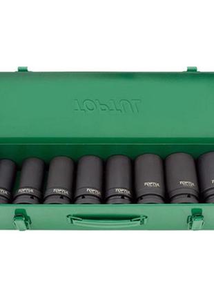 Набор длинных торцевых головок ударных toptul 1" 24-41мм 8ед. gdad0804