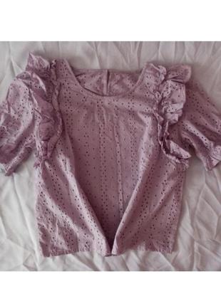 Блуза лаванда прошва фіолетовий м